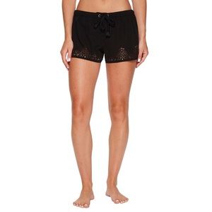 NWT SEAFOLLY Spice temple boardshort, Cutouts, Black